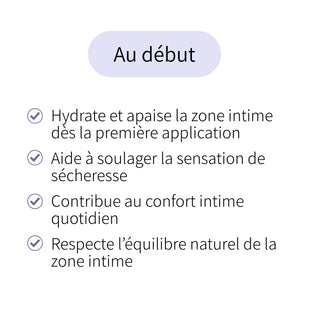 Hydratation et confort intime immédiats